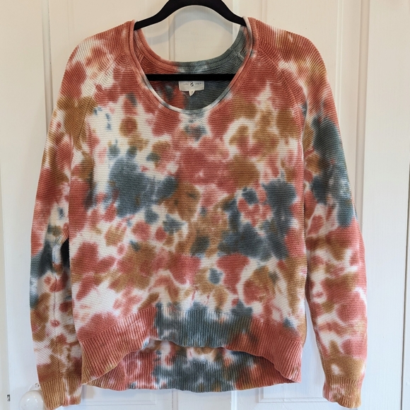 Lou & Grey Loft Cotton Tie Dye Sweater Size Small - Picture 2 of 5